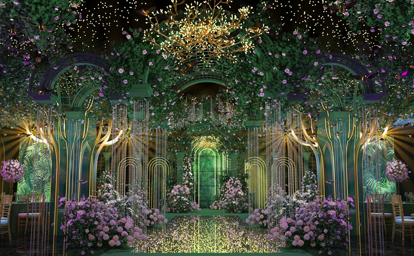 金乡奇妙森林婚礼堂效果展示